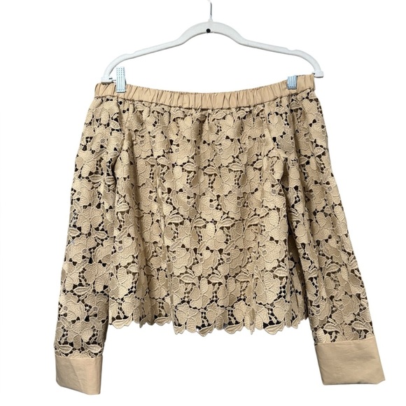 Robert Rodriguez off the shoulder lace overlay blouse size 4 - Picture 2 of 11